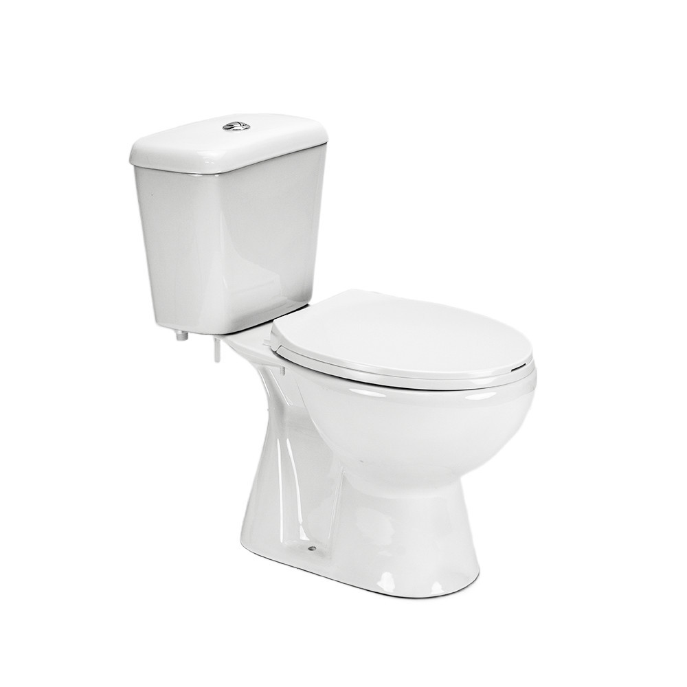 Toaletă monobloc Cleano cu evacuare inferioară și scaun