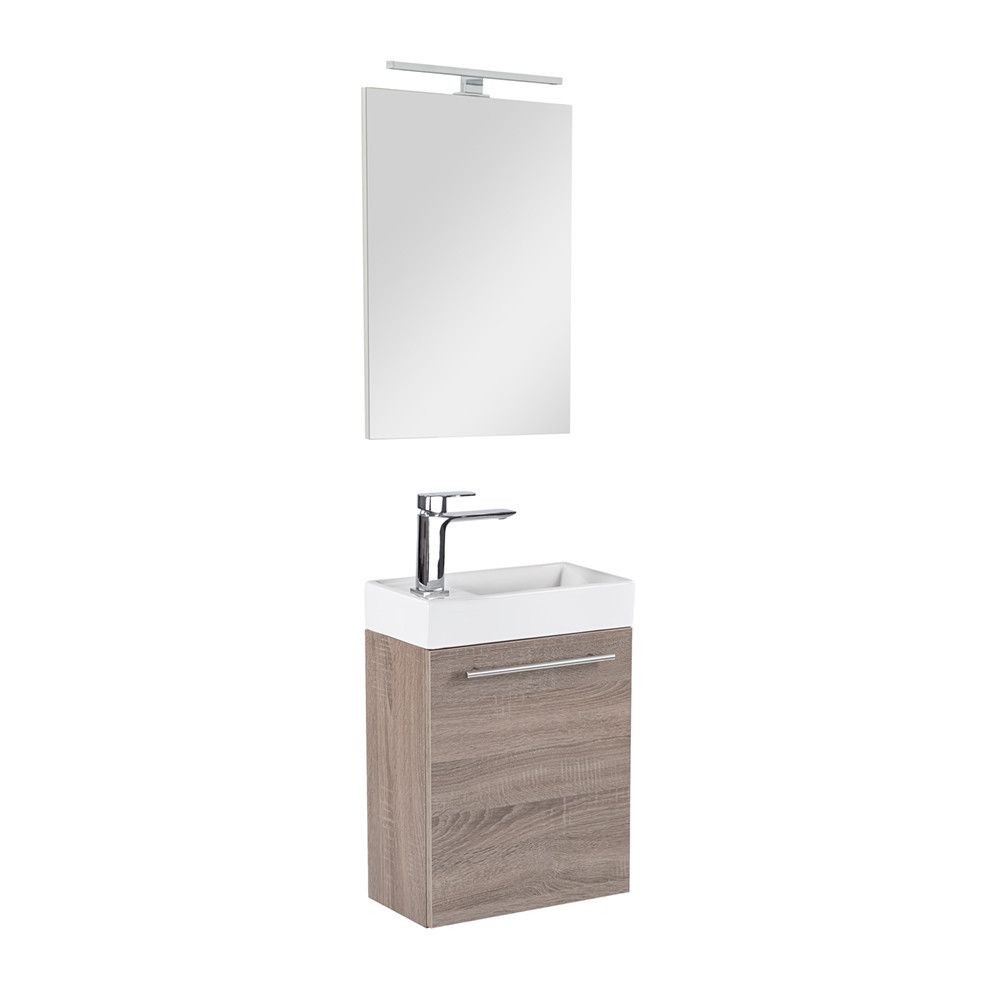 Set mobilier baie Fantastic Melanie cu oglinda, stejar York