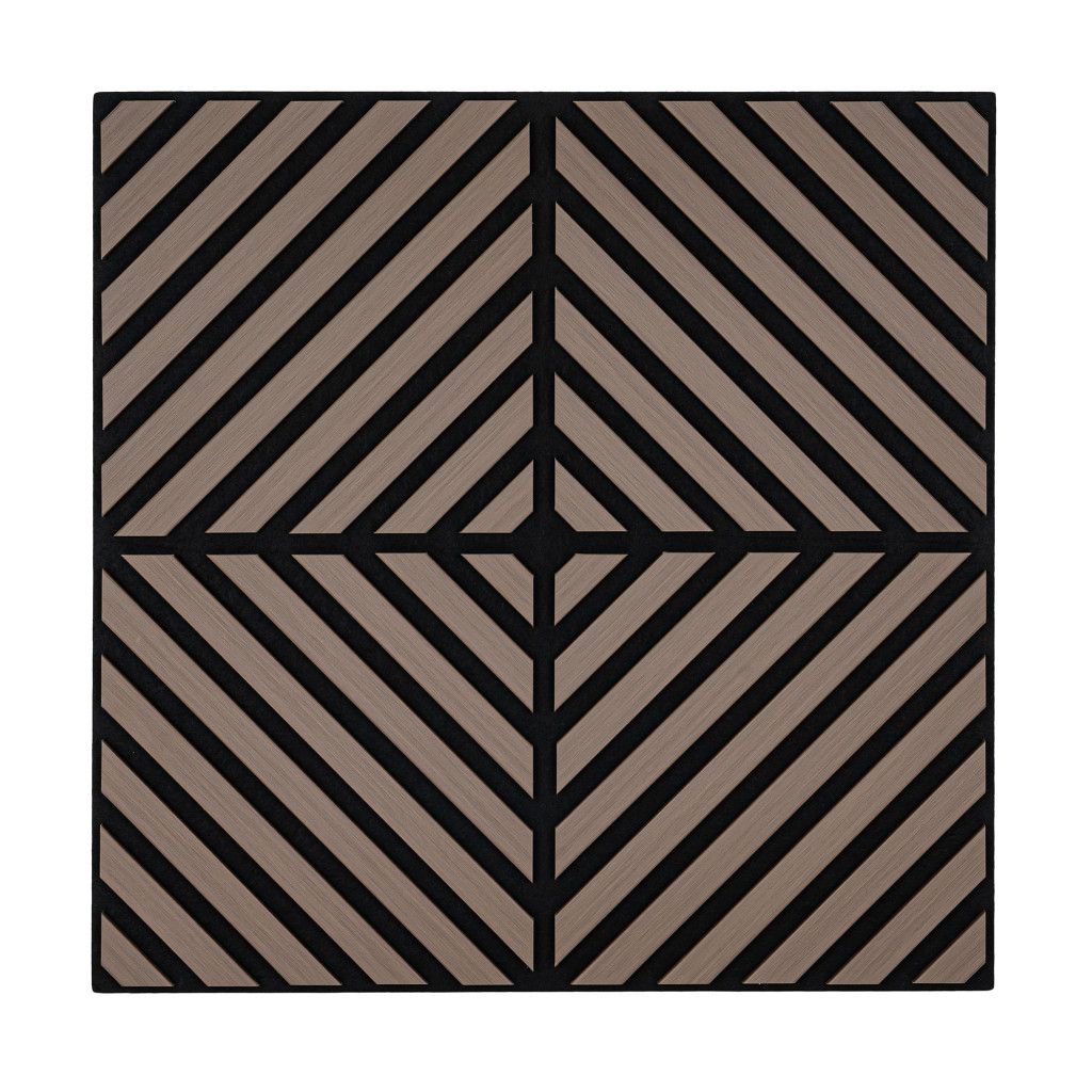 Panou acustic de perete Deco IX cu aspect de stejar uleiat, 60x60x1,8 cm