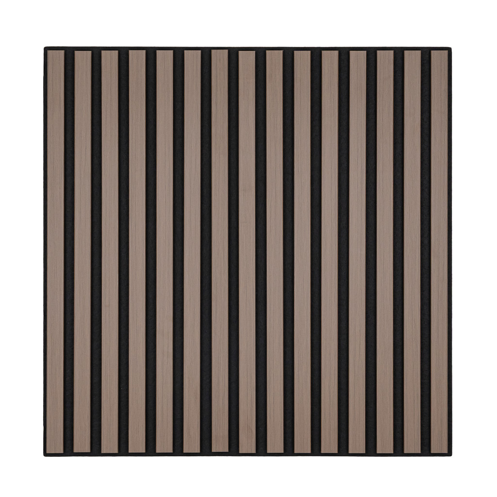 Panou acustic de perete Deco II cu aspect de stejar tratat cu ulei, 60x60x1,8 cm