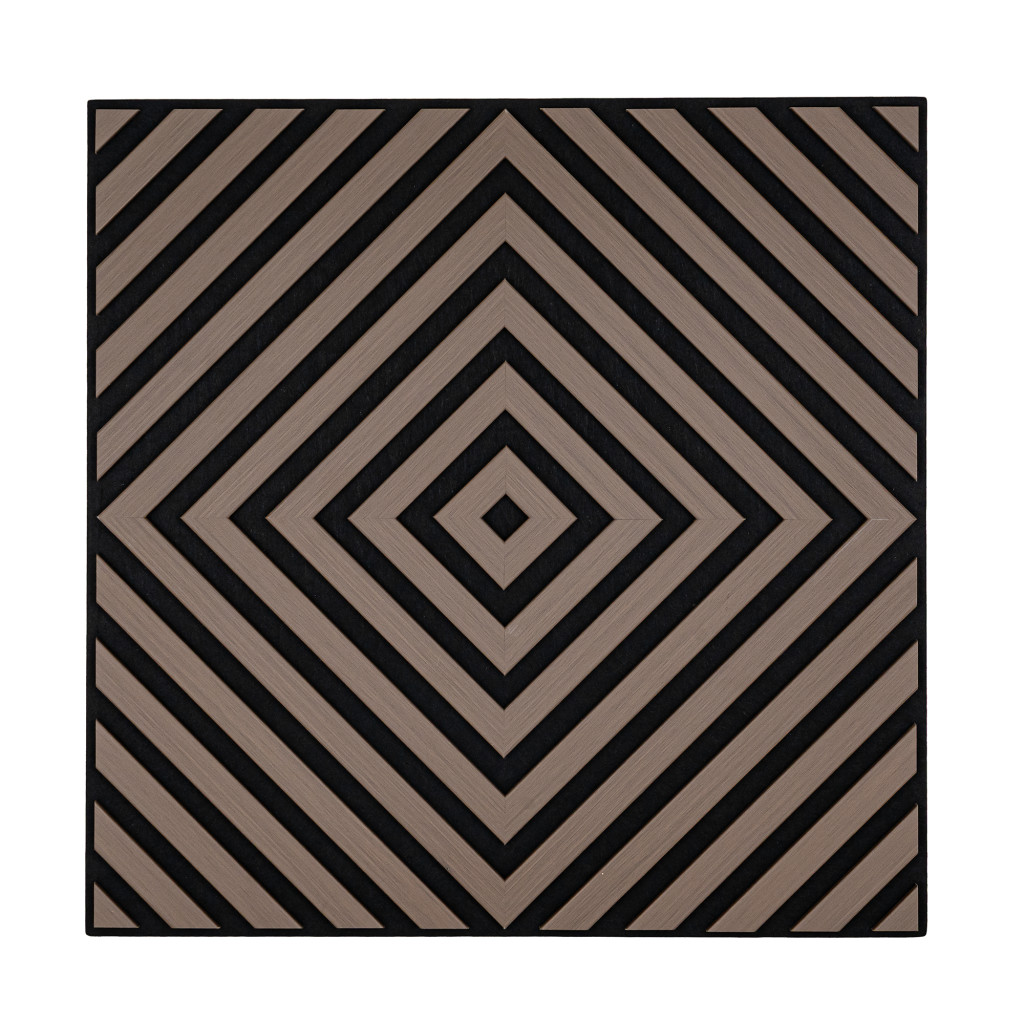 Panou acustic de perete Deco XI cu aspect de stejar uleiat, 60x60x1,8 cm