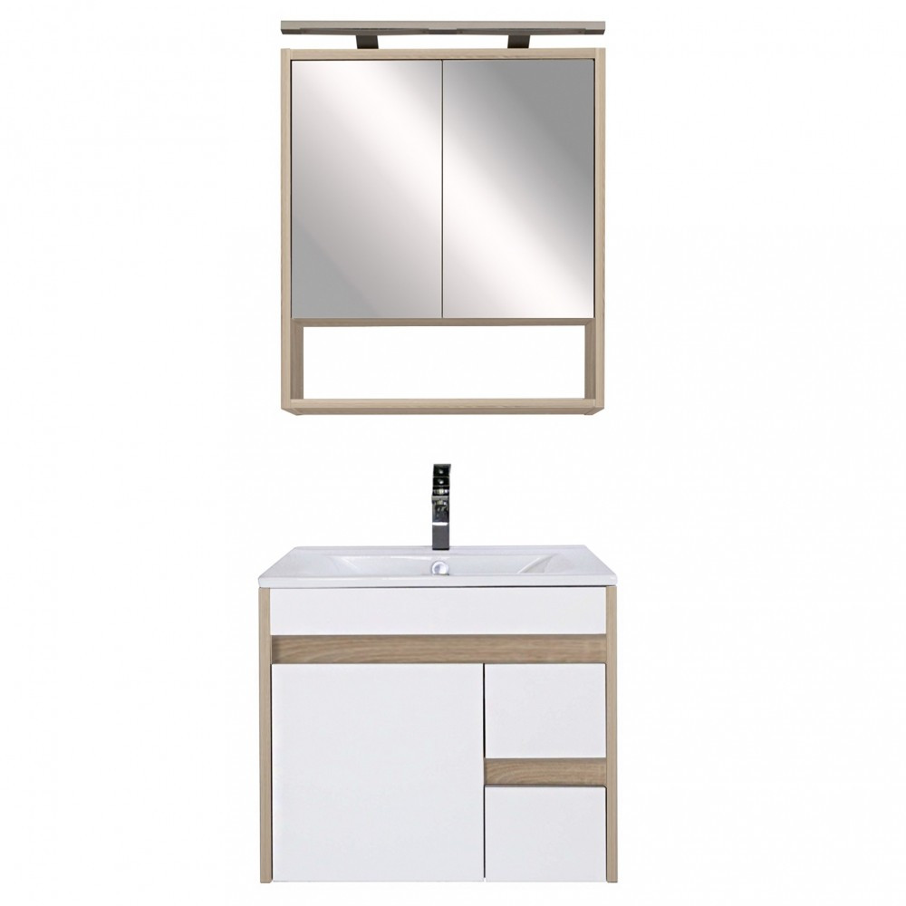 Set mobilier baie Luna 60, stejar Sonoma-alb