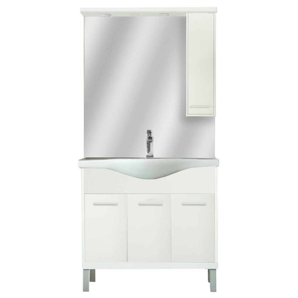 Set mobilier baie Nerva 85, alb