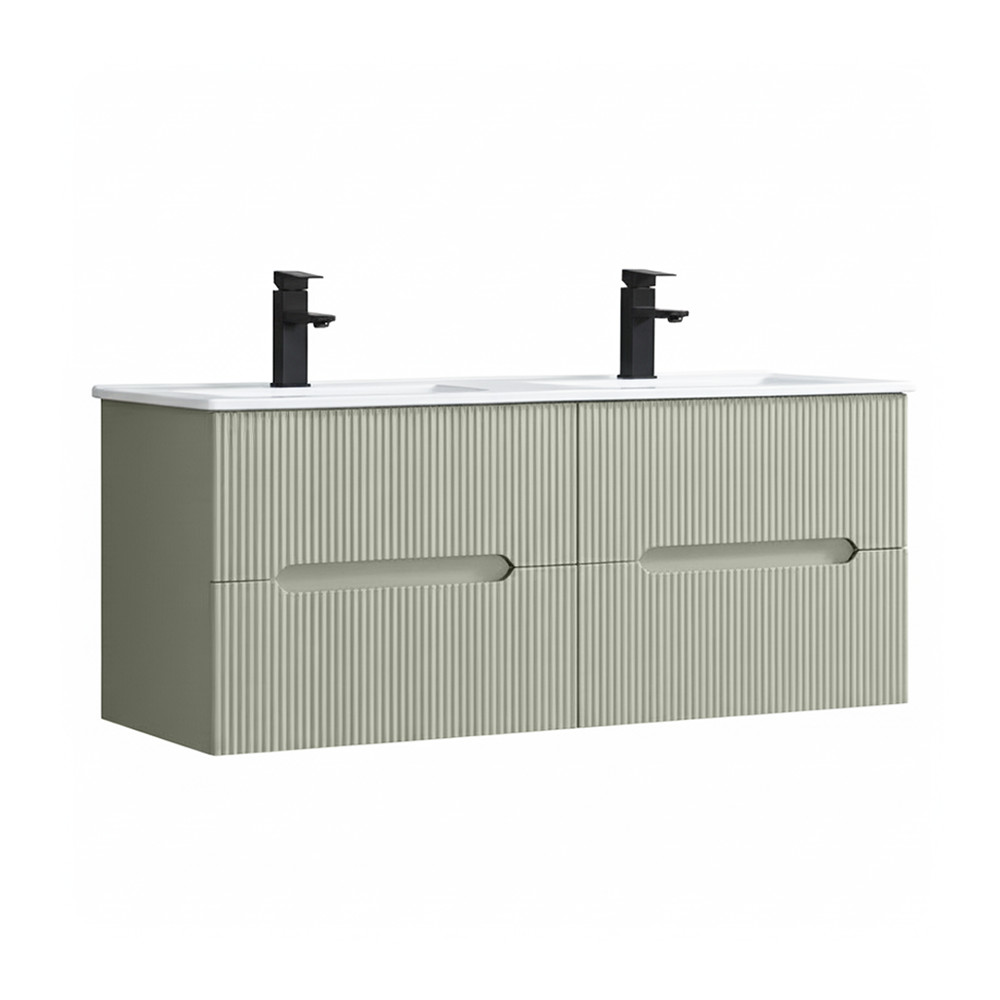 Masca chiuveta baie Trent 120 cu lavoar, 4 sertare, verde