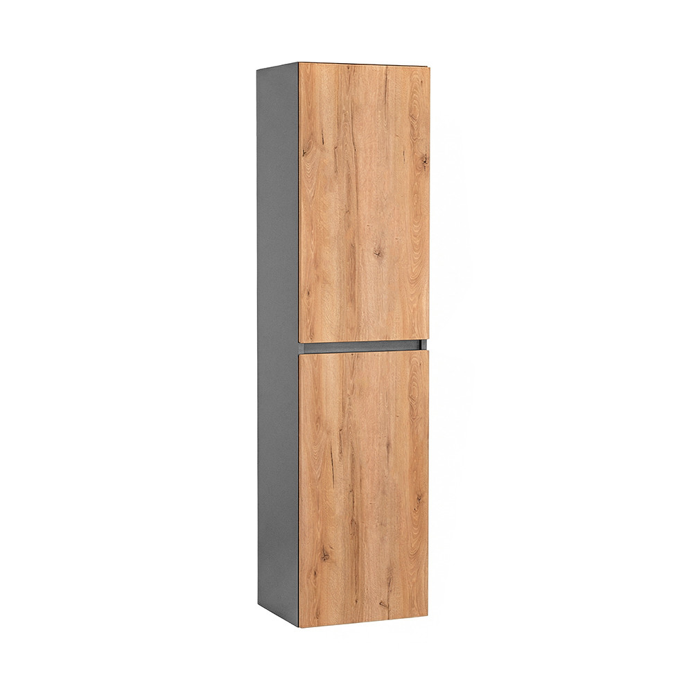 Dulap baie suspendat Vario Forte 35, lateral, stejar-antracit
