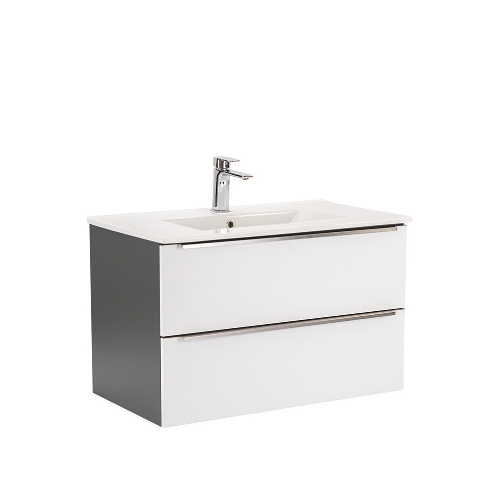Masca chiuveta baie Vario Trim 80 cu lavoar, antracit-alb