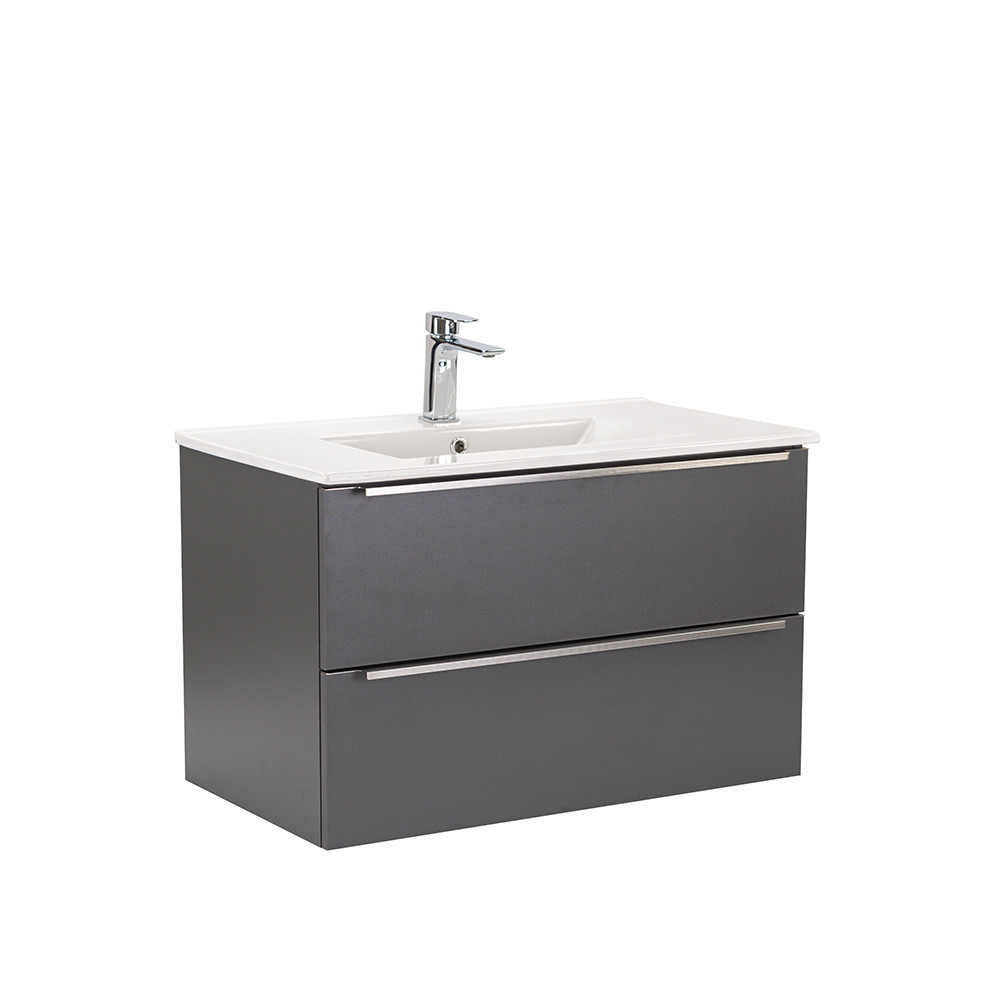 Masca chiuveta baie Vario Trim 80 cu lavoar, antracit-antracit