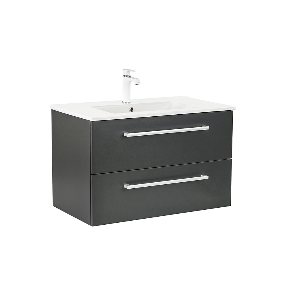 Masca chiuveta baie Vario Clam 80 cu lavoar, antracit-antracit