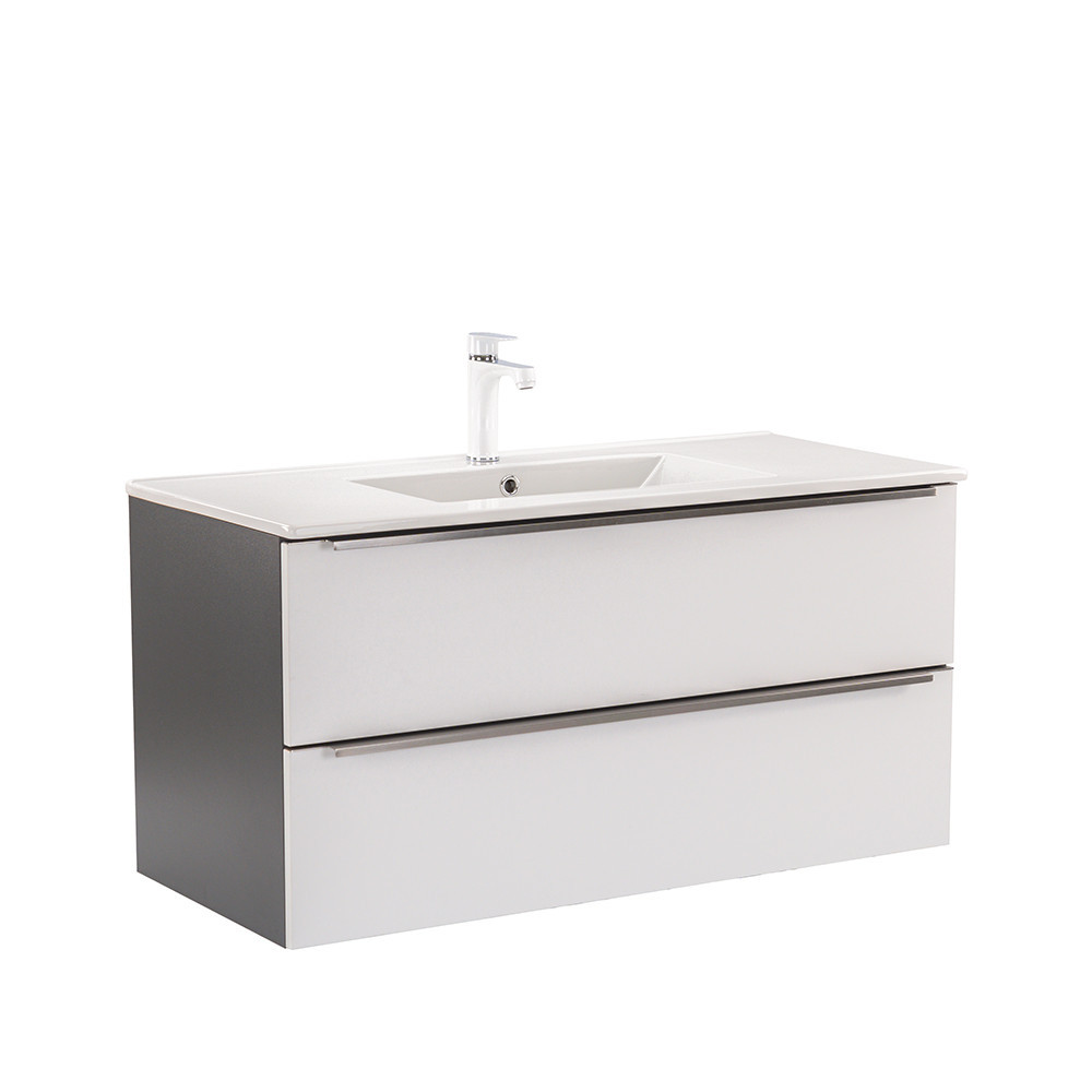 Masca chiuveta baie Vario Trim 100 cu lavoar, antracit-alb