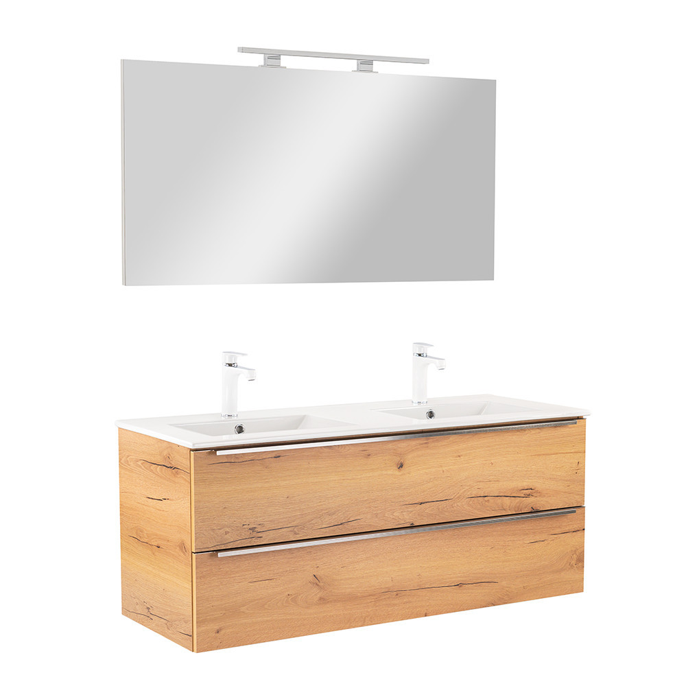 Set mobilier baie Vario Trim 120, stejar-stejar